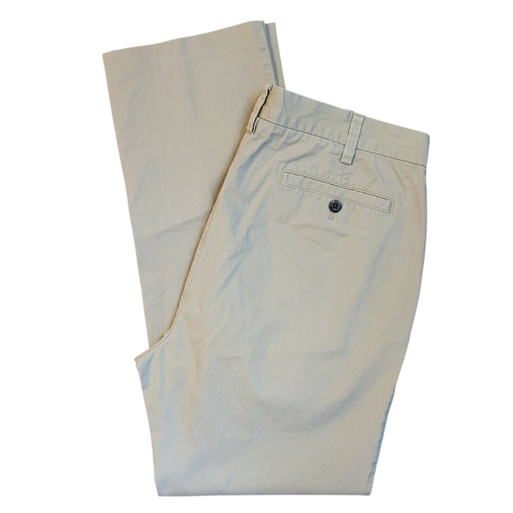 Nautica Mens Slim Fit Tan Chino Pants Size W36 x 31.5L (Actual)